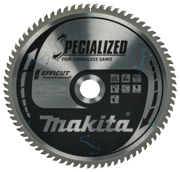 Makita E-12201 Efficut Cirkelzaagblad WPC - 260x30x2