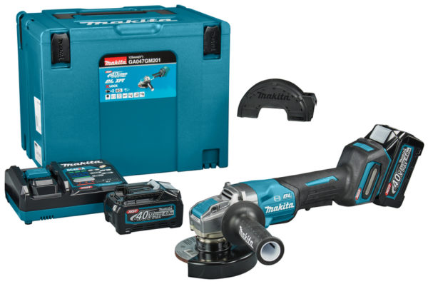 Makita GA047GM201 XGT 40V Max Li-ion Accu Haakse Slijper Set (2x 4