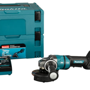 Makita GA050GT101 XGT 40V Accu Haakse Slijper Set In Mbox - 125mm - Veiligheidsschakelaar