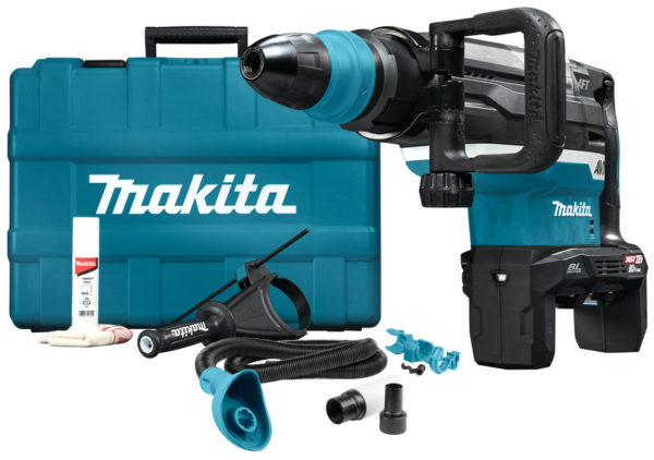 Makita HR006GZ04 XGT 2x40V Max Li-Ion Accu SDS-Max Combihamer Body Met AWS Zender En Stofafzuigset