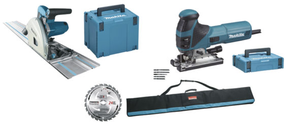 Makita MEU029J Invalzaag Incl. Geleiderail (SP6000)&Decoupeerzaag (4351FCT) Combiset In 2x Mbox