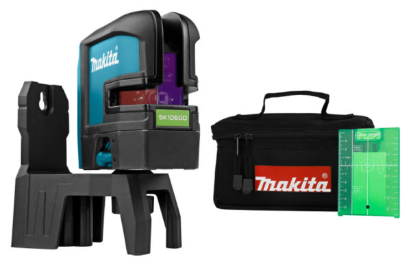 Makita SK106GDZ 10.8V Li-Ion Accu Kruislijnlaser Body In Tas - 2 Lijnen - 35m - Groen