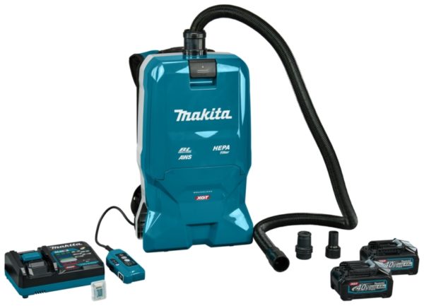 Makita VC012GM2NL1 XGT 40V Max Li-Ion Accu Rugstofzuiger Set (2x 4.0Ah) - 200mbar