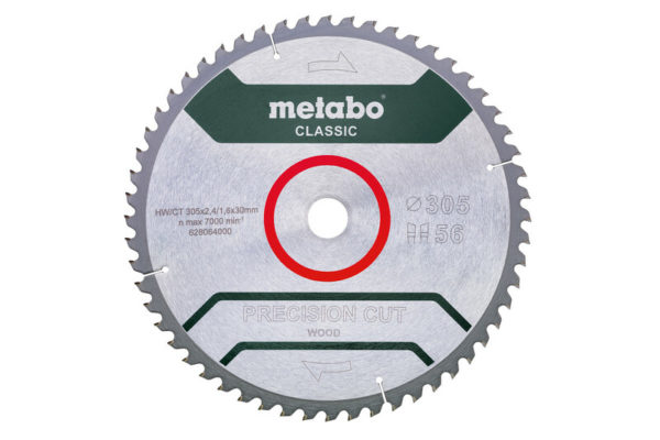 Metabo 628064000 Precision Cut Cirkelzaagblad - 305 X 30 X 56T - Hout / MDF