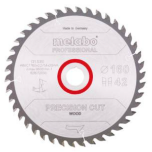 Metabo 628072000 Precision Cut - Wood Professional Cirkelzaagblad - 160 X 20 X 42T - Hout