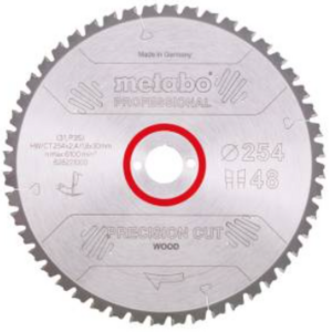 Metabo 628221000 Precision Cut Cirkelzaagblad - 254 X 30 X 48T - Hout / MDF