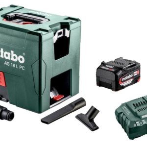 Metabo AS 18 L PC Li-Ion Accu Alleszuiger / Bouwstofzuiger Set (2x 5