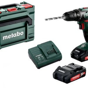 Metabo BS 18 18V Li-Ion Accu Boor-/schroefmachine Set (2x 2.0Ah Li-POWER Accu) In MetaBOX