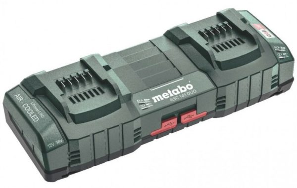 Metabo DUO ASC 145 12/18/36V LiHD/Li-Ion Accu Duolader Met USB Laadpoort (2x) - Air Cooled