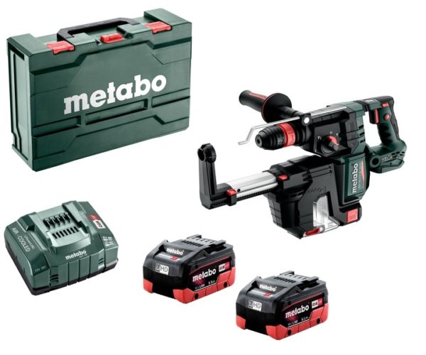 Metabo KH 18 LTX BL 28 Q Set ISA 18V Li-ion Accu Combihamer Set (2x5.5Ah LiHD Accu) In Metabox