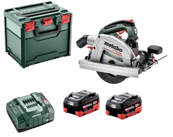 Metabo KS 18 LTX 66 BL 18V Li-ion Accu Cirkelzaag Set (2 X 5.5 LiHD Ah) In MetaBox - Koolborstelloos - 611866660