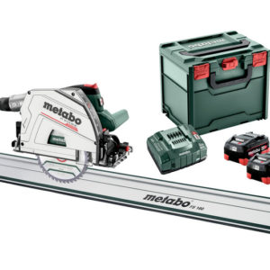 Metabo KT 18 LTX 66 BL 18V Li-ion Accu Invalcirkelzaag Set (2x 8.0Ah Accu) Incl. Geleiderail In MetaBox - 165 X 20mm - Koolborstelloos