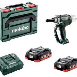 Metabo SET NP 18 LTX BL 5.0 Accu Blindnietpistool (2x 4.0Ah LiHD Accu) In MetaBox - Koolborstelloos - 2.4 - 5 Mm