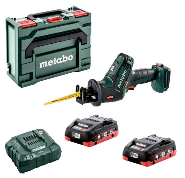 Metabo SSE 18 LTX Compact 18V Accu Reciprozaag Set In MetaBox (2x 4