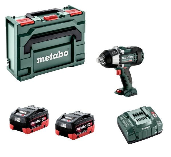 Metabo SSW 18 LTX 1750 BL 18V Li-ion Accu Slagmoersleutel Set (2x8.0Ah LiHD Accu) In Metabox