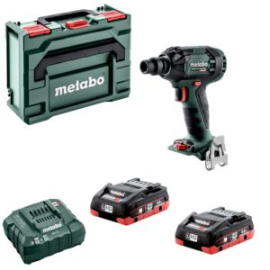 Metabo SSW 18 LTX 300 BL 18V LiHD Accu Slagmoersleutel Set (2x 4.0Ah LiHD Accu) In MetaBox - 300Nm - 1/2"- Koolborstelloos