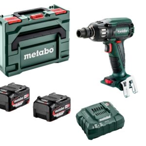 Metabo SSW 18 LTX 400 BL 18V Li-Ion Accu Slagmoersleutel Set (2x 4.0Ah Li-Power Accu) In MetaBox - 400Nm - 1/2"- Koolborstelloos