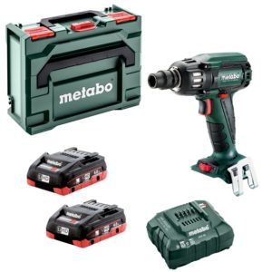 Metabo SSW 18 LTX 400 BL 18V LiHD Accu Slagmoersleutel Set (2x 4.0Ah Accu) In MetaBOX - 400Nm - 1/2"- Koolborstelloos