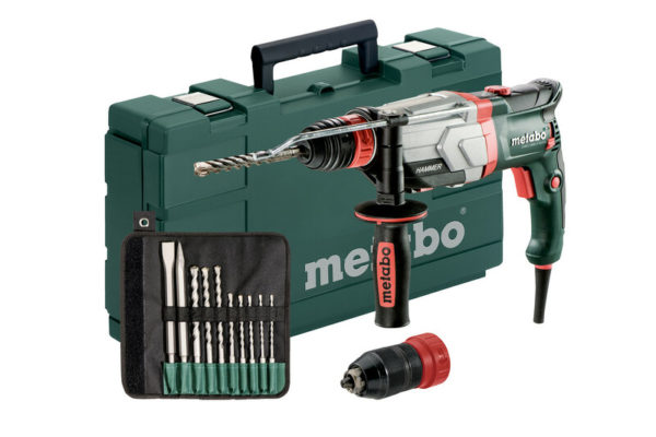 Metabo UHEV 2860-2 Quick Set SDS-Plus Combihamer Incl. 10 Delig Boor- En Beitelset In Koffer - 1100W - 3.4J