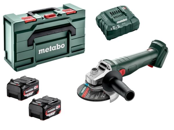 Metabo W 18 L 9-125 Quick 18V Li-Ion Accu-slijper Set (2x Li-Power 5.2Ah) In MetaBox