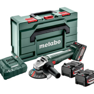 Metabo W 18 L 9-125 Quick 18V Li-ion Accu Haakse Slijper Set (3x 4.0Ah Li-Power Accu) In MetaBOX