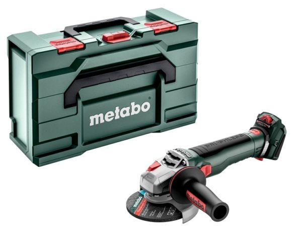 Metabo WVB 18 LT BL 11-125 Quick 18V Li-ion Accu Haakse Slijper Body In MetaBox - 125 Mm