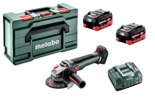 Metabo WVB 18 LT BL 11-125 Quick 18V Li-ion Accu Haakse Slijper Set (2x Li-HD 5.5Ah) In MetaBox