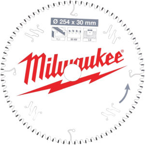 Milwaukee ALU  Zaagblad 254 X 30 Mm Voor Hout (80 Tanden) Tbv Aluminium