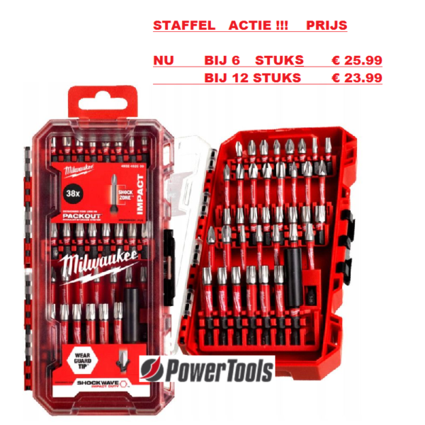 Milwaukee Bitset Shockwave 38 Delig€  23.99 Bij 12 Sets