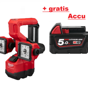 Milwaukee M18 UBL-0 LED Emmer Lamp +Gratis Accu Tot 31-12-2023