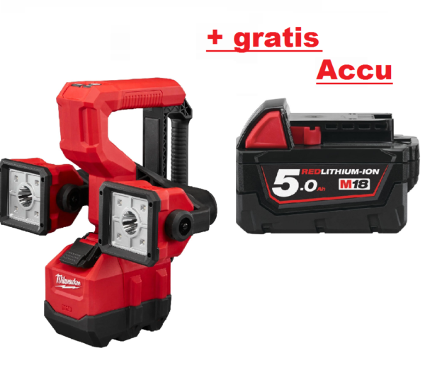 Milwaukee M18 UBL-0 LED Emmer Lamp +Gratis Accu Tot 31-12-2023