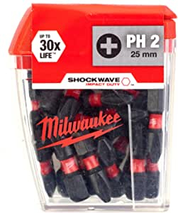 Milwaukee Shockwave 25mm PH2 (25 Stuks)