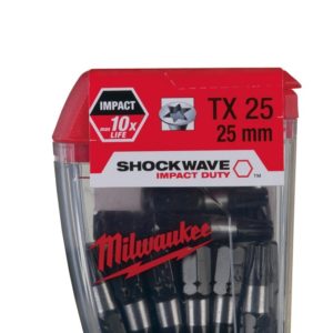 Milwaukee Shockwave 25mm TX25 (25 Stuks)