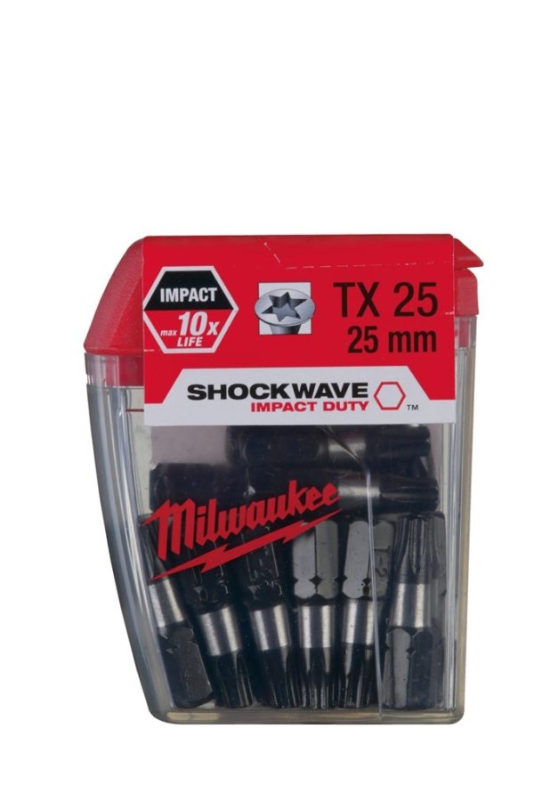 Milwaukee Shockwave 25mm TX25 (25 Stuks)