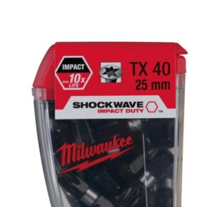 Milwaukee Shockwave 25mm TX40 (25 Stuks)