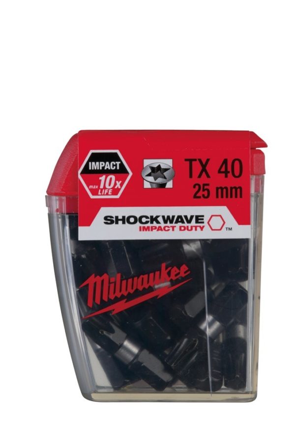 Milwaukee Shockwave 25mm TX40 (25 Stuks)