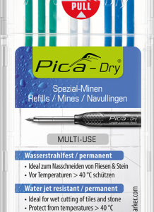 Pica 4040 Dry Navulling In Blister - Blauw/Wit/Groen (8st)