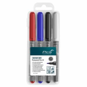 Pica Classic 534/04 Permanent Marker In 4 Kleuren Medium 1.0 Mm