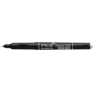 Pica PI53252 Classic Permanent Pen - Rond - Wit - 1-2mm