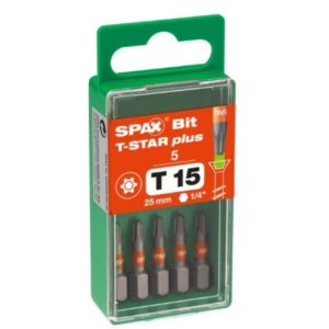 SPAX 5000009192159 Bit T-STAR Plus T15 - Blister Met 5 Stuks