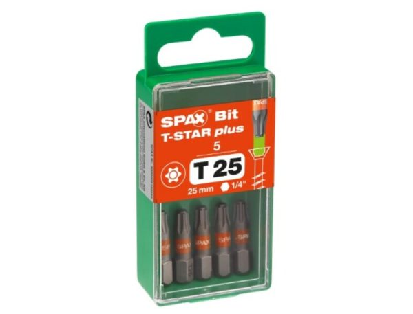 SPAX 5000009192259 Bit T-STAR Plus T25 - Blister Met 5 Stuks