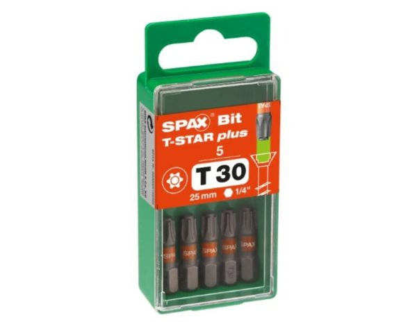 SPAX 5000009192309 Bit T-STAR Plus T30 - Blister Met 5 Stuks