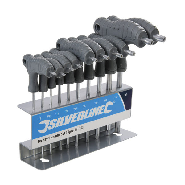 Silverline 10 Delige T-Grepen TORX-sleutel Set