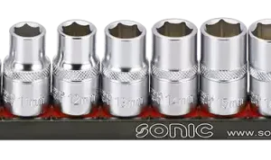 Sonic 301201 12-delige Doppenset 1/2"6-kant Op Rail 8-19 Mm