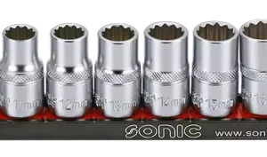 Sonic 301203 12-delige Doppenset 1/2"12-kant Op Rail 8-19 Mm