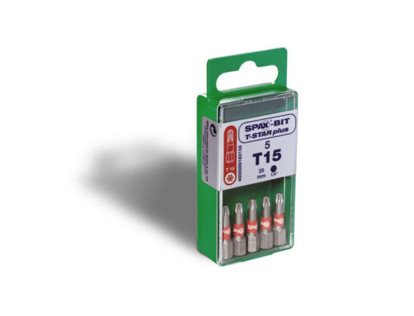 Spax Schroefbit T-Star Plus Torx 15 - Set Van 5 Stuks