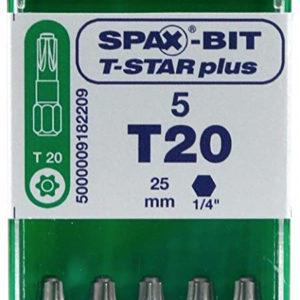 Spax Schroefbit T-Star Plus Torx 20 - Set Van 5 Stuks