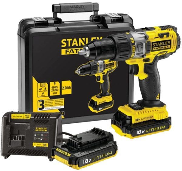 Stanley FMC625D2 18V Li-Ion Accu Klopboor-/schroefmachine Set (2x 2.0Ah Accu) In Koffer