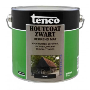 Tenco Houtcoat Dekkend Zwart mat - Waterbasis - 2