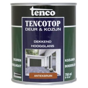 Tencotop Deur&Kozijn Dekkend Hoogglans Antiekbruin - 750 ml